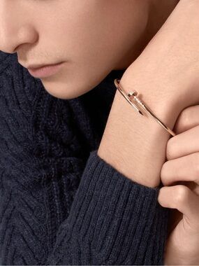 NEW Juste Gold Nail-Style Cuff Bracelet